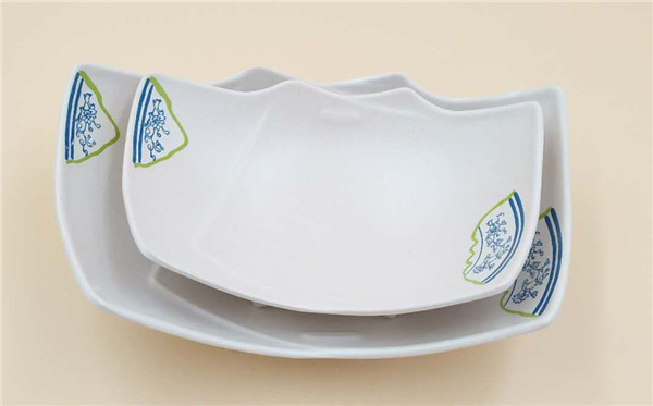 竹纖維系列 有腳異形盤